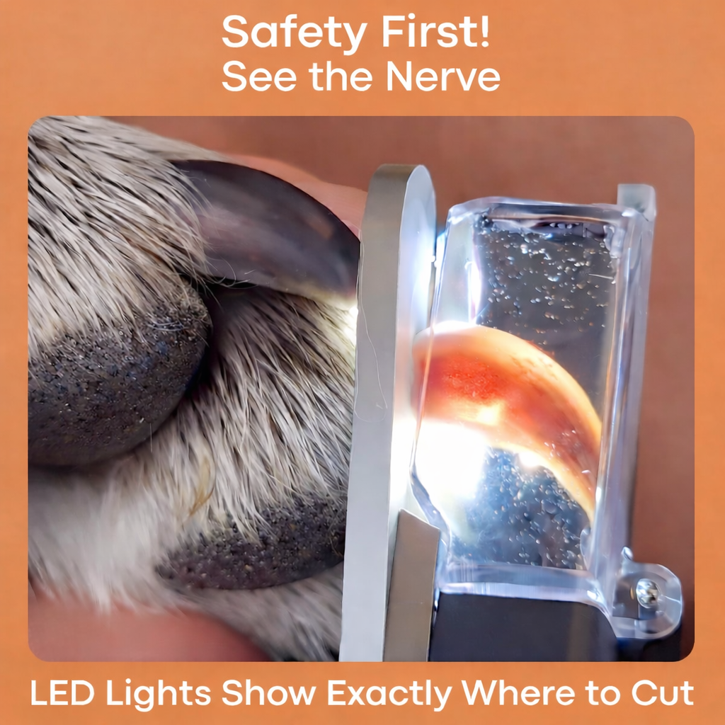 Pet nail clipper with LED light