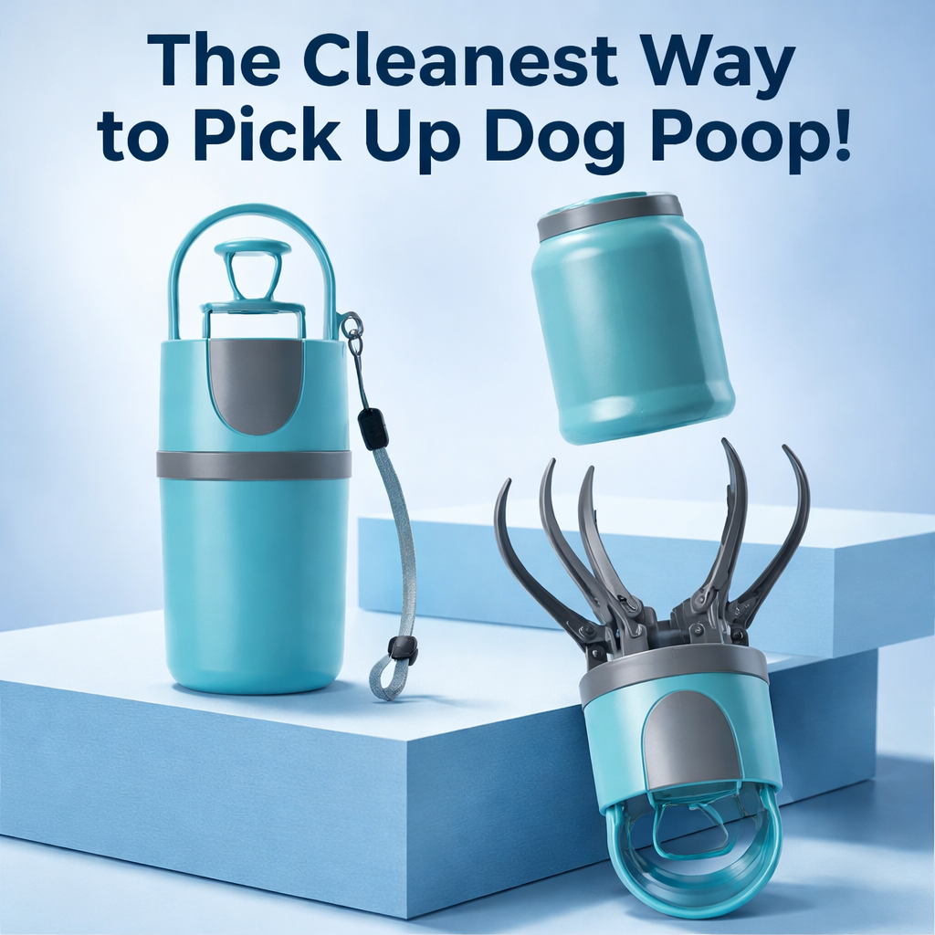 Portable Pet Waste Scooper with Bag Dispenser