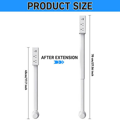 Homefinds Electrical Outlet Extender Plug Wall Outlet Extender Extendable Wall Socket Rotatable Folding Portable Power Socket
