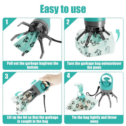Portable Pet Waste Scooper with Bag Dispenser