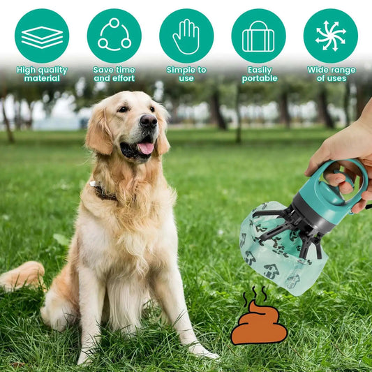 Portable Pet Waste Scooper with Bag Dispenser