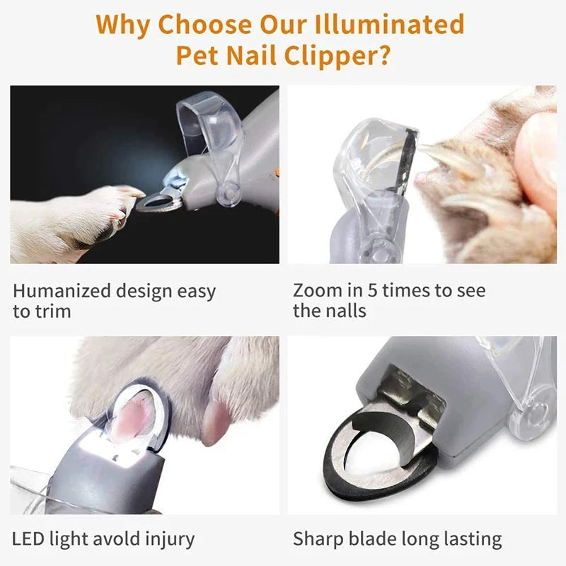 Pet Nail Clipper with LED light