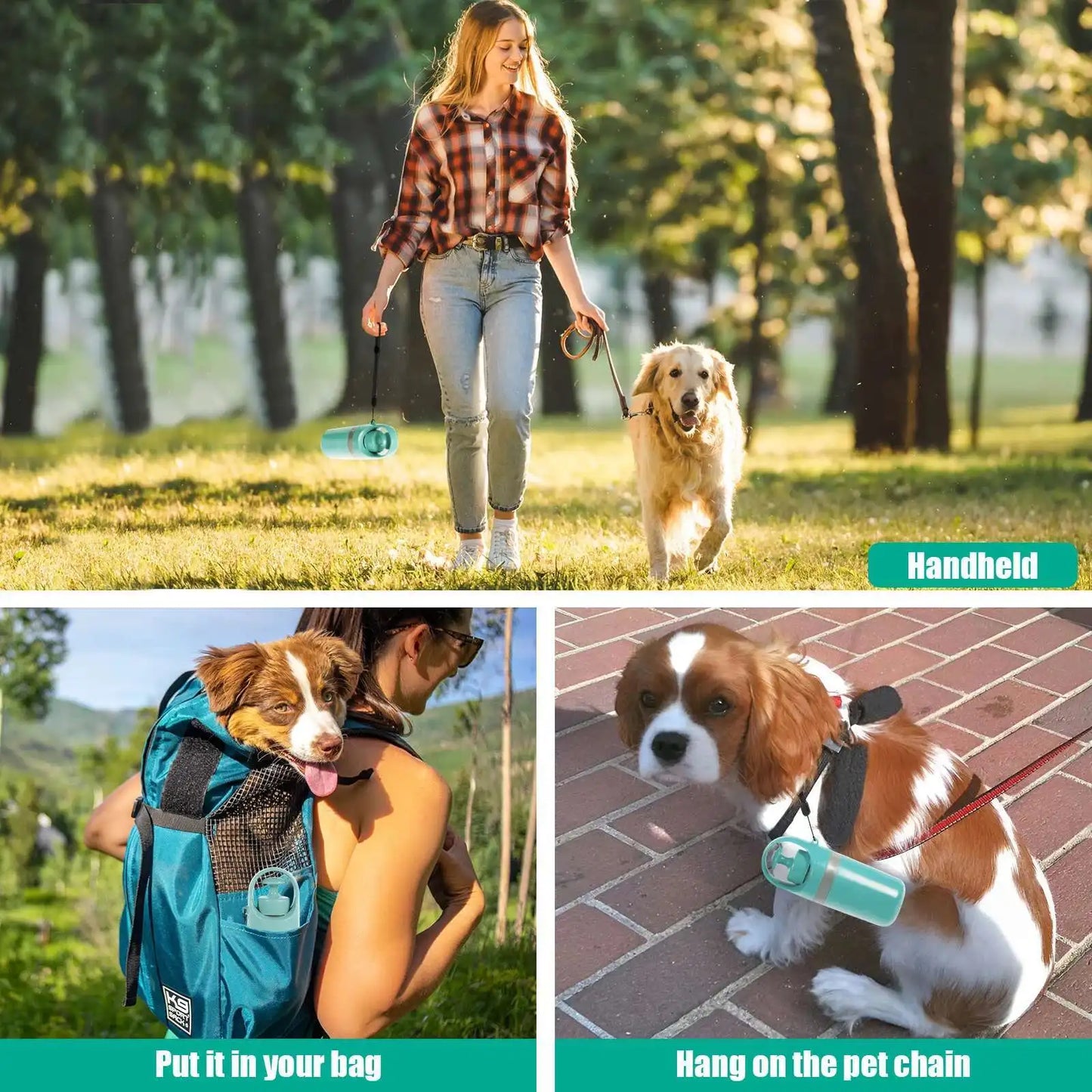 Portable Pet Waste Scooper with Bag Dispenser