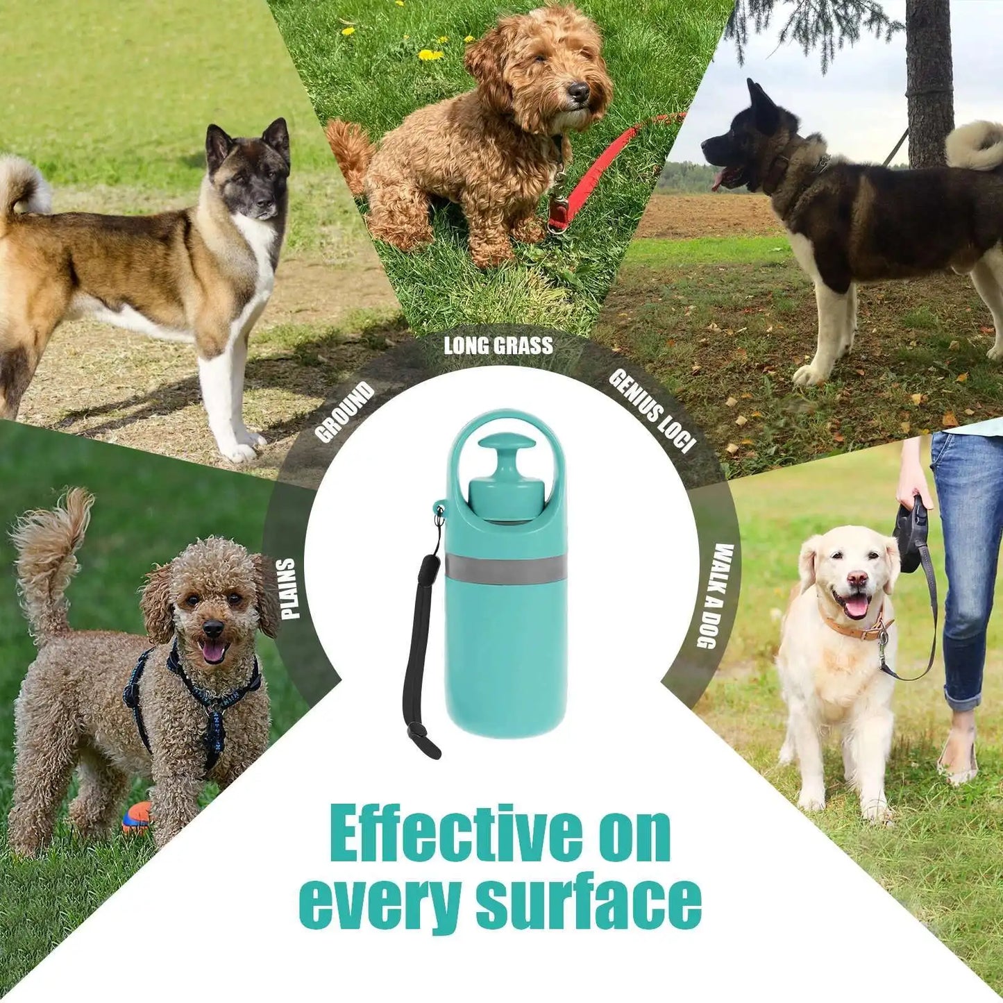 Portable Pet Waste Scooper with Bag Dispenser