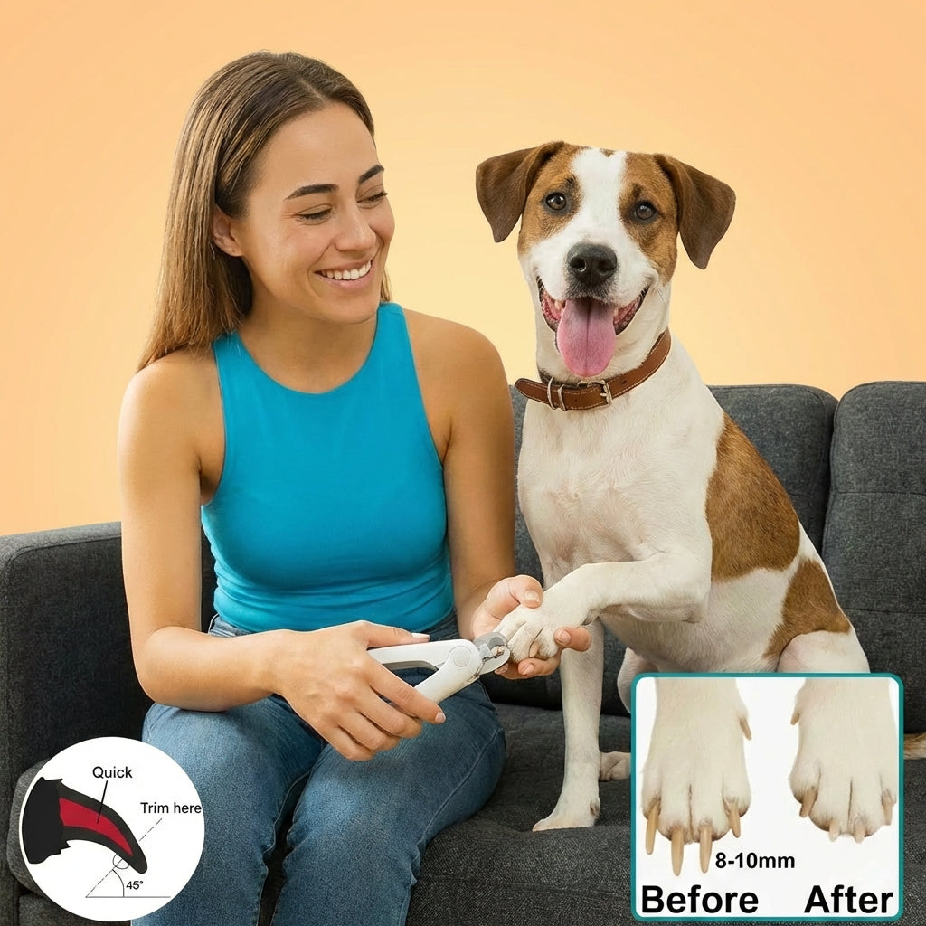 Pet nail clipper with LED light